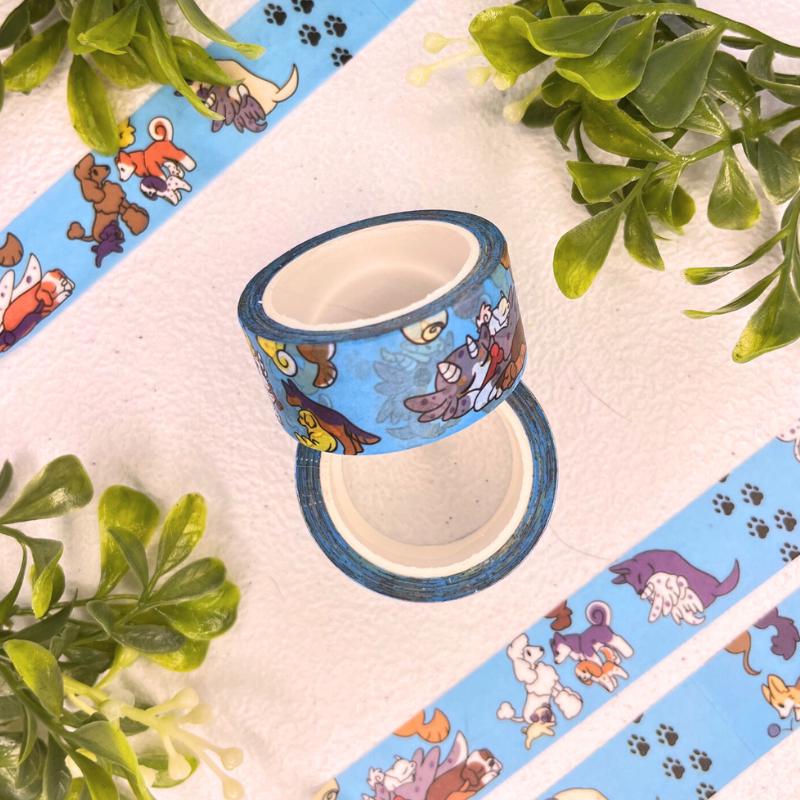 Merle and Spot's Doggy Washi Tape, Witch Washi Tape, Halloween Washi Tape, 15mm x 10m, Decorative Washi Tape, Washi Tape, TTRPG Washi Tape