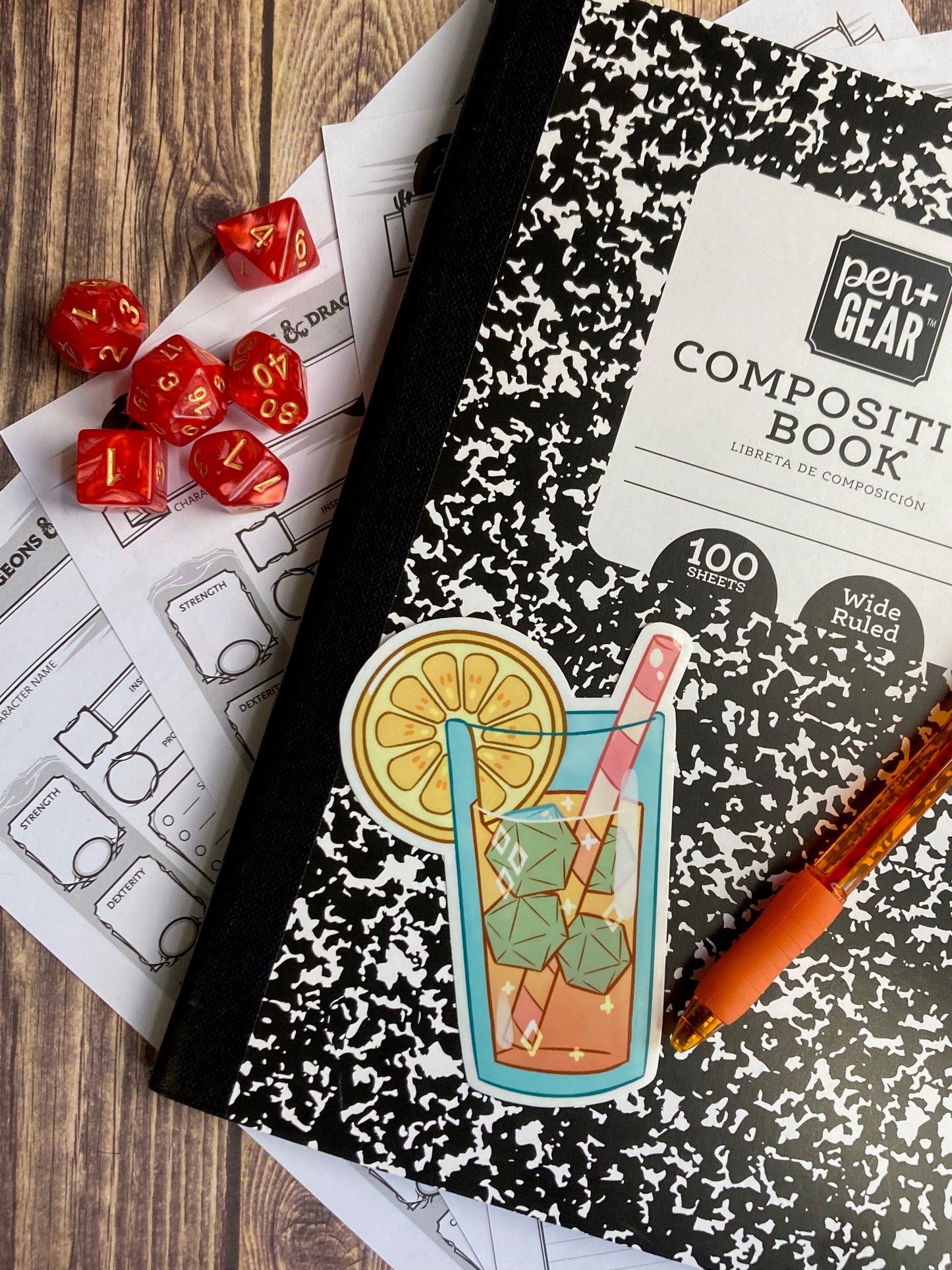 Lemonade and Dice Sticker