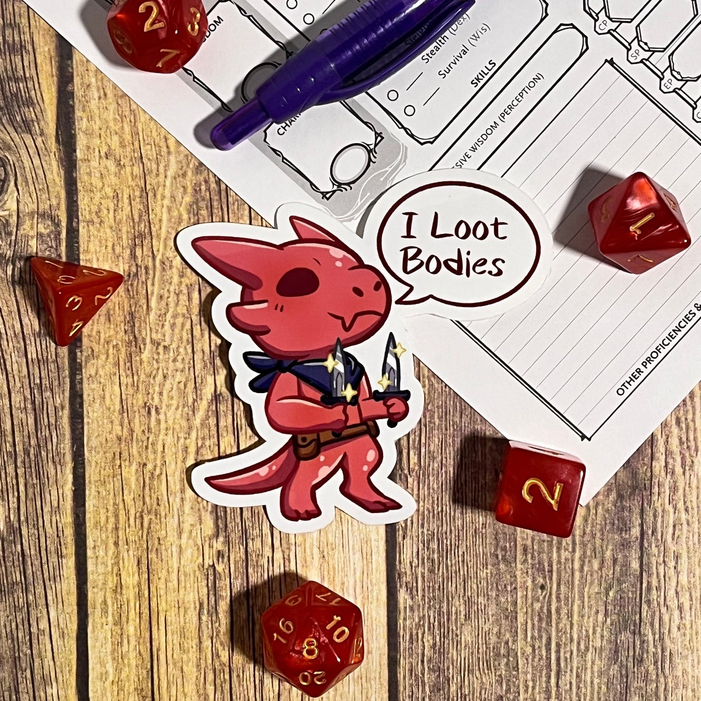 I Loot Bodies Sticker