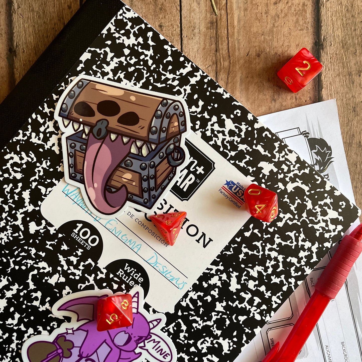 Mimic Dice Sticker