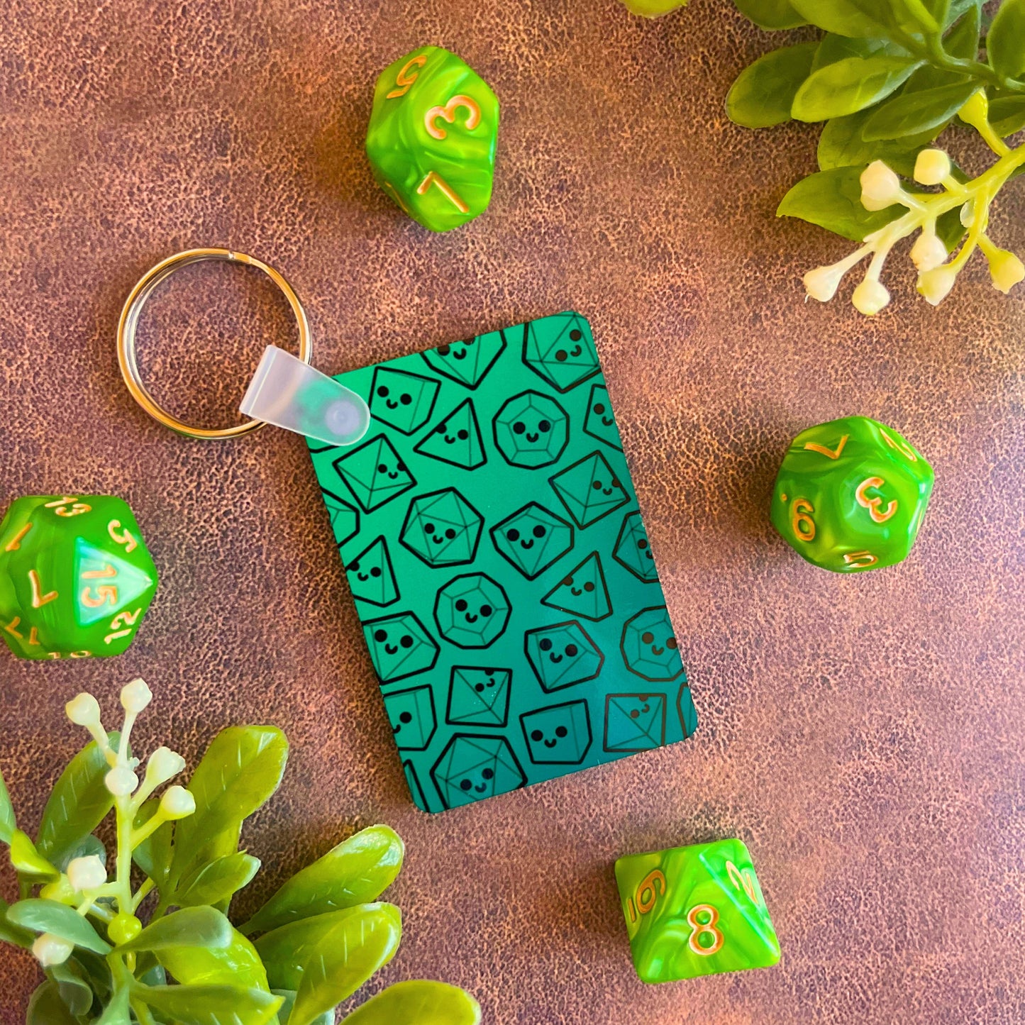Green keychain showed