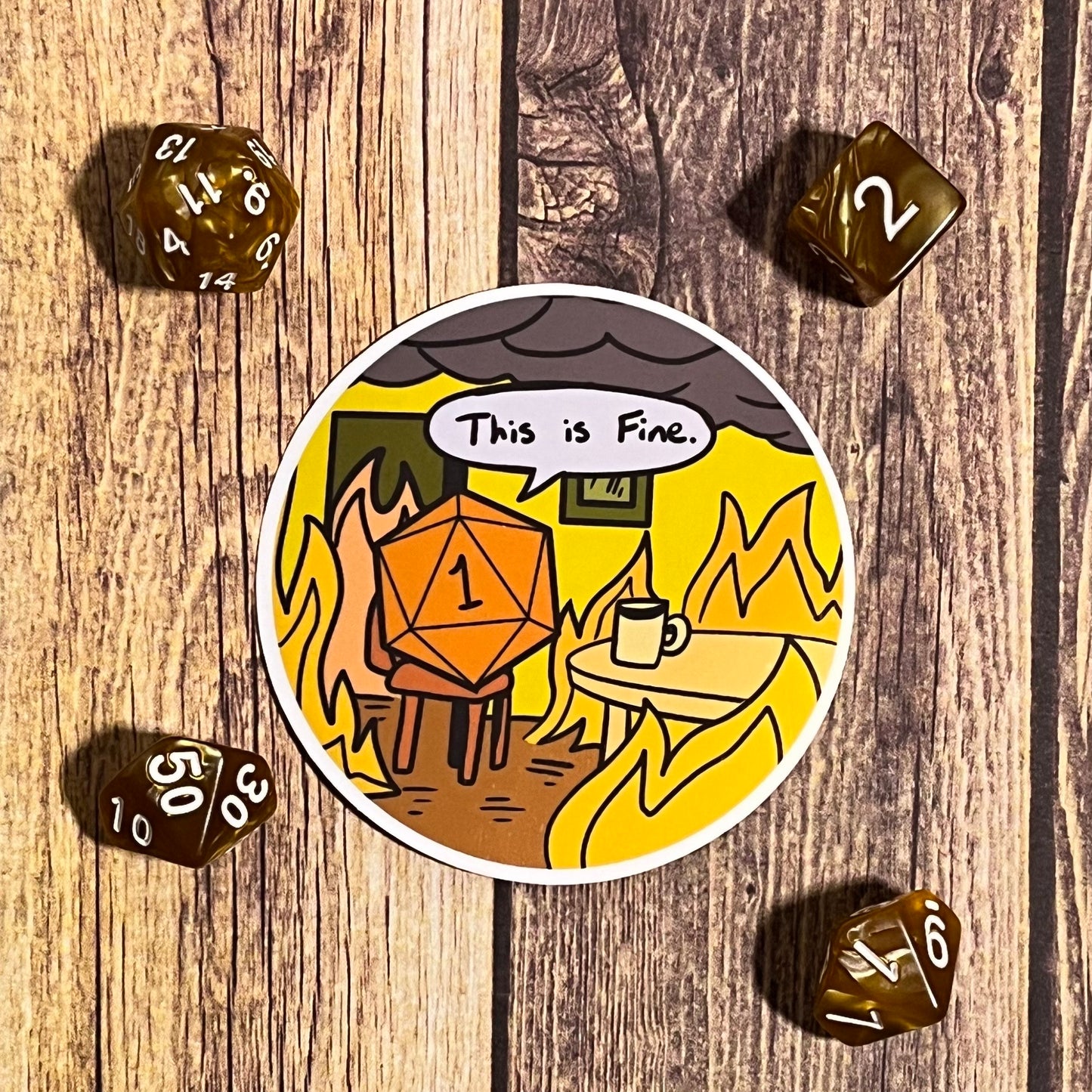 This Is Fine Natural 1 Sticker