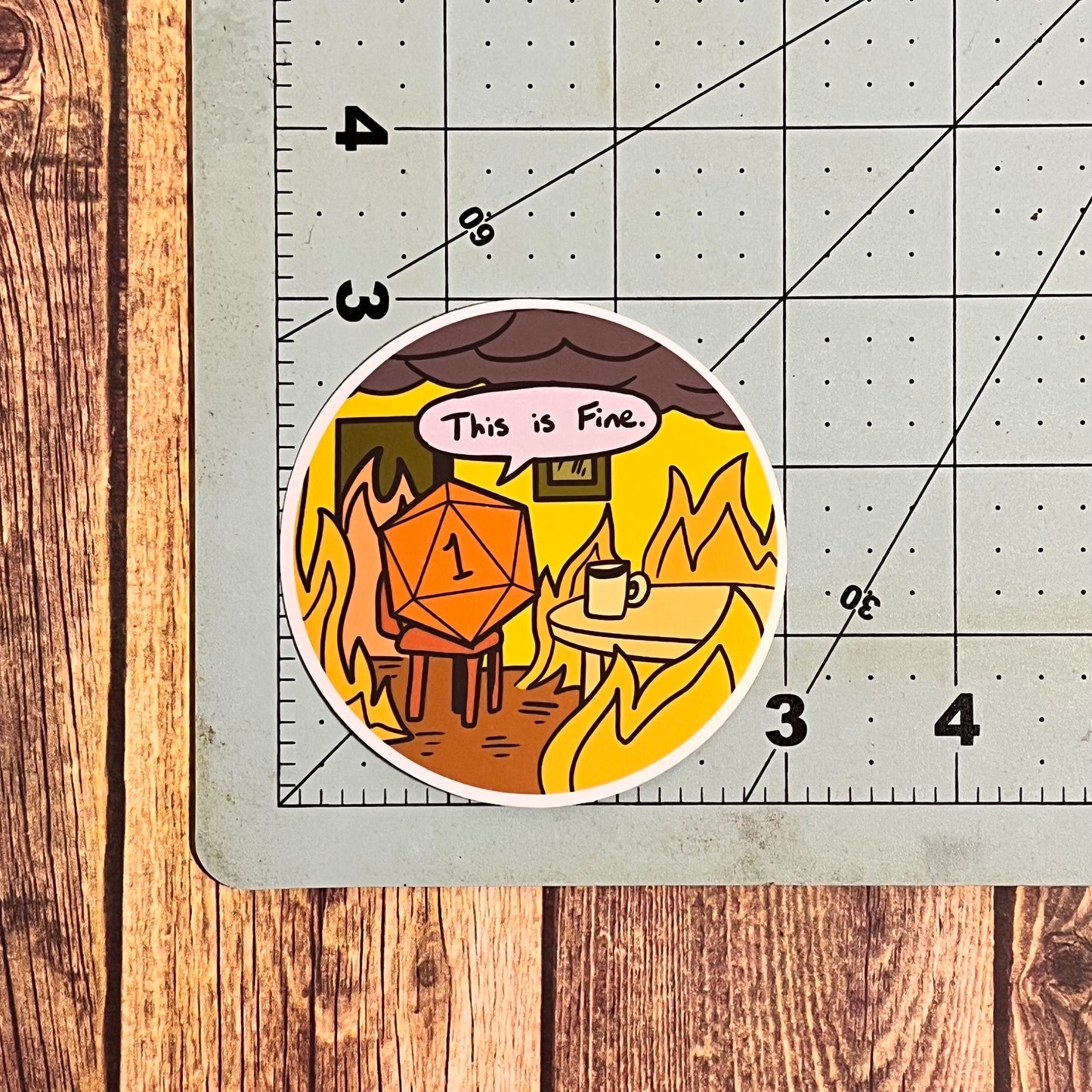 This Is Fine Natural 1 Sticker
