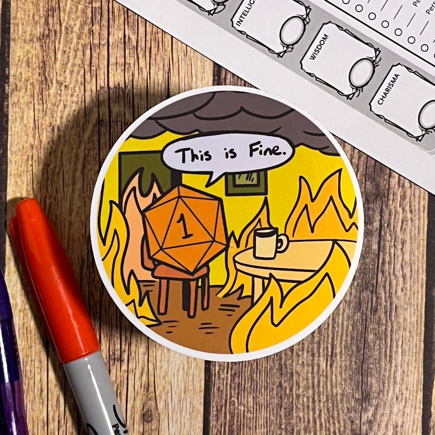 This Is Fine Natural 1 Sticker