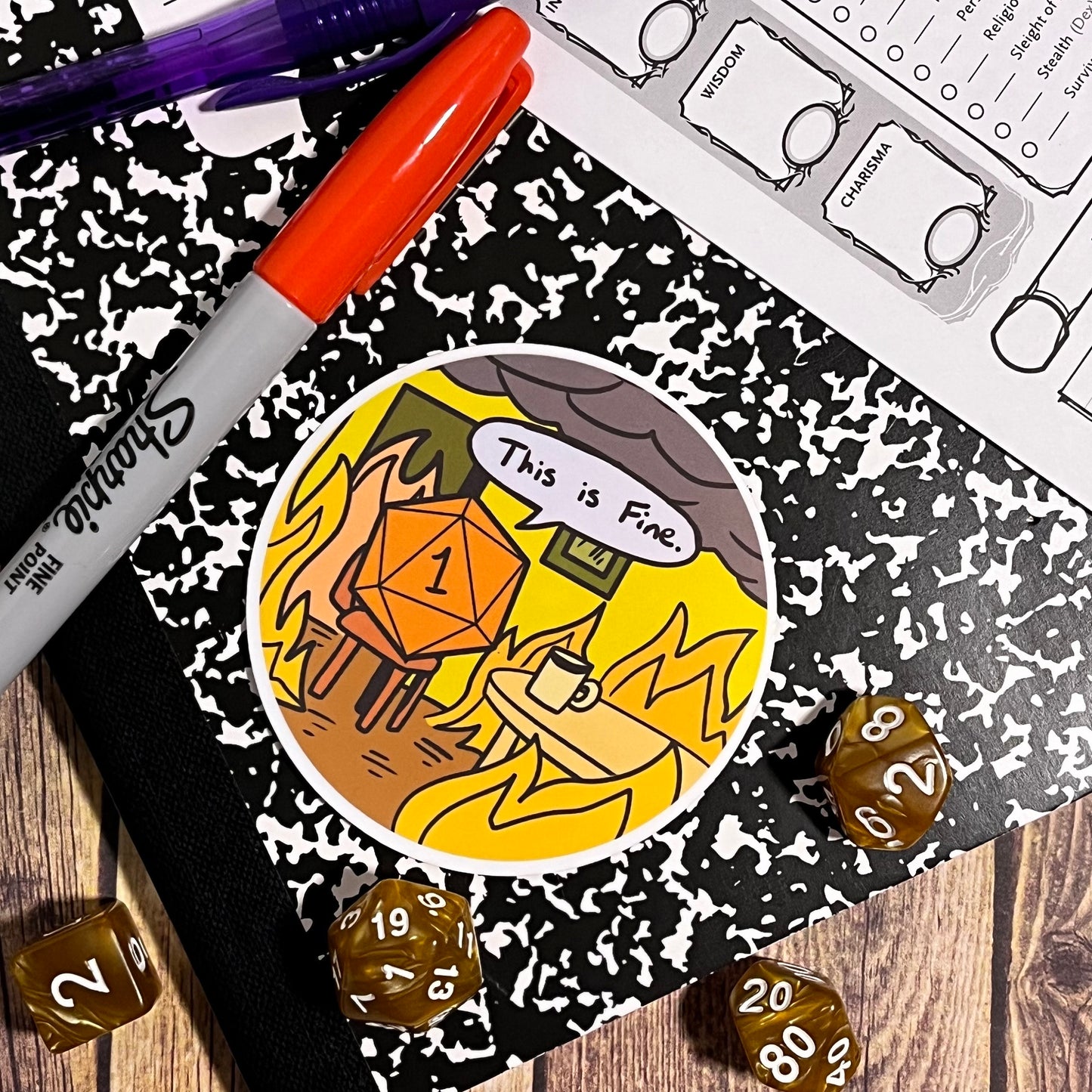 This Is Fine Natural 1 Sticker