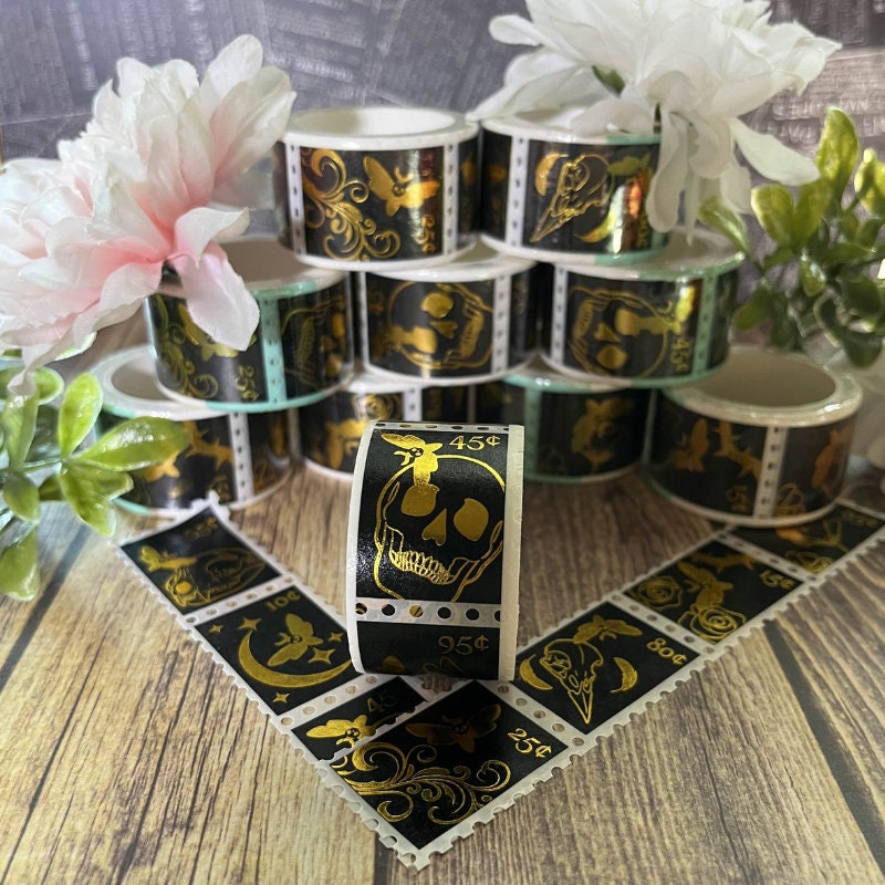 Moth Stamp Washi Tape, Witch Washi Tape, Halloween Washi Tape, 25m x 5m , Decorative Washi Tape, Washi Tape, Moth Washi Tape