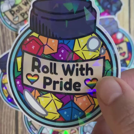 Pride Sticker: Cute Dnd Sticker, Dnd Gift, Laptop Sticker, Dungeons & Dragons Sticker, Vinyl Stickers, D20 Sticker, TTRPG Sticker