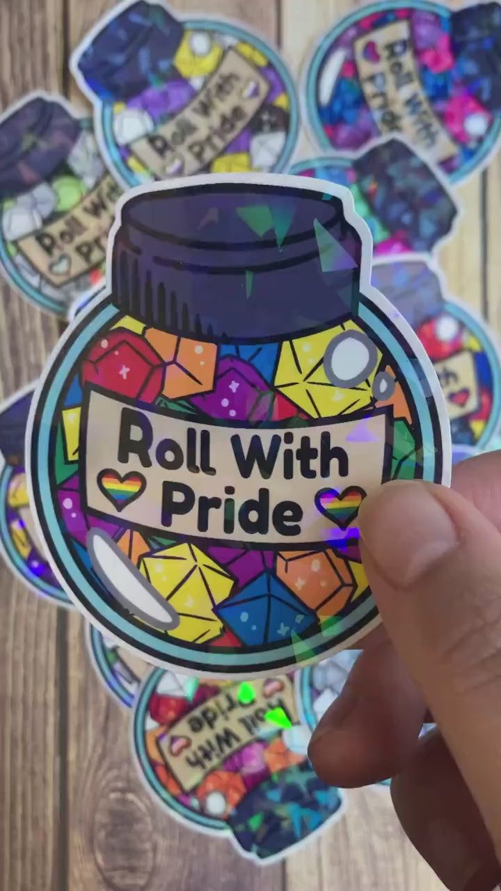 Pride Sticker: Cute Dnd Sticker, Dnd Gift, Laptop Sticker, Dungeons & Dragons Sticker, Vinyl Stickers, D20 Sticker, TTRPG Sticker