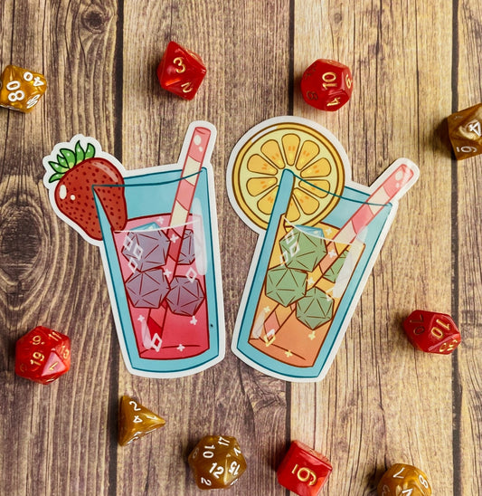 Lemonade and Dice Sticker