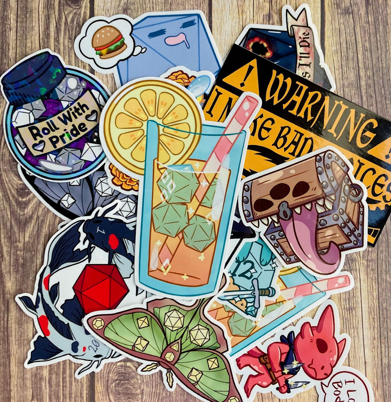 Lemonade and Dice Sticker