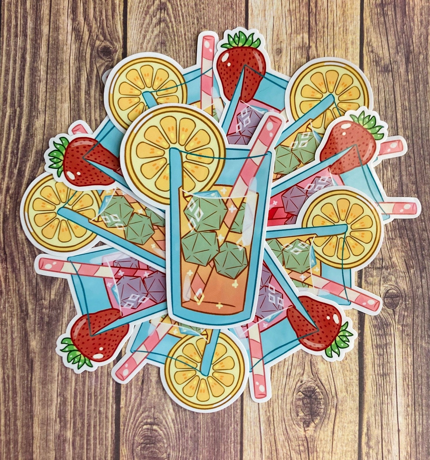 Lemonade and Dice Sticker
