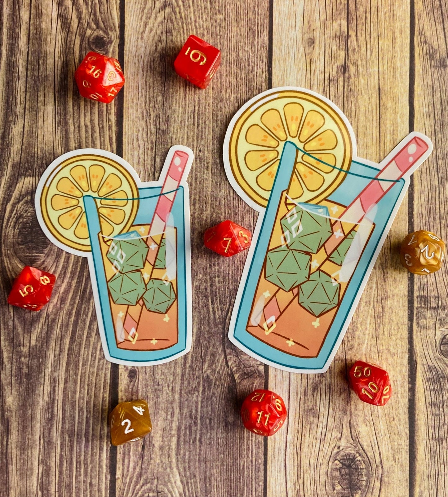 Lemonade and Dice Sticker