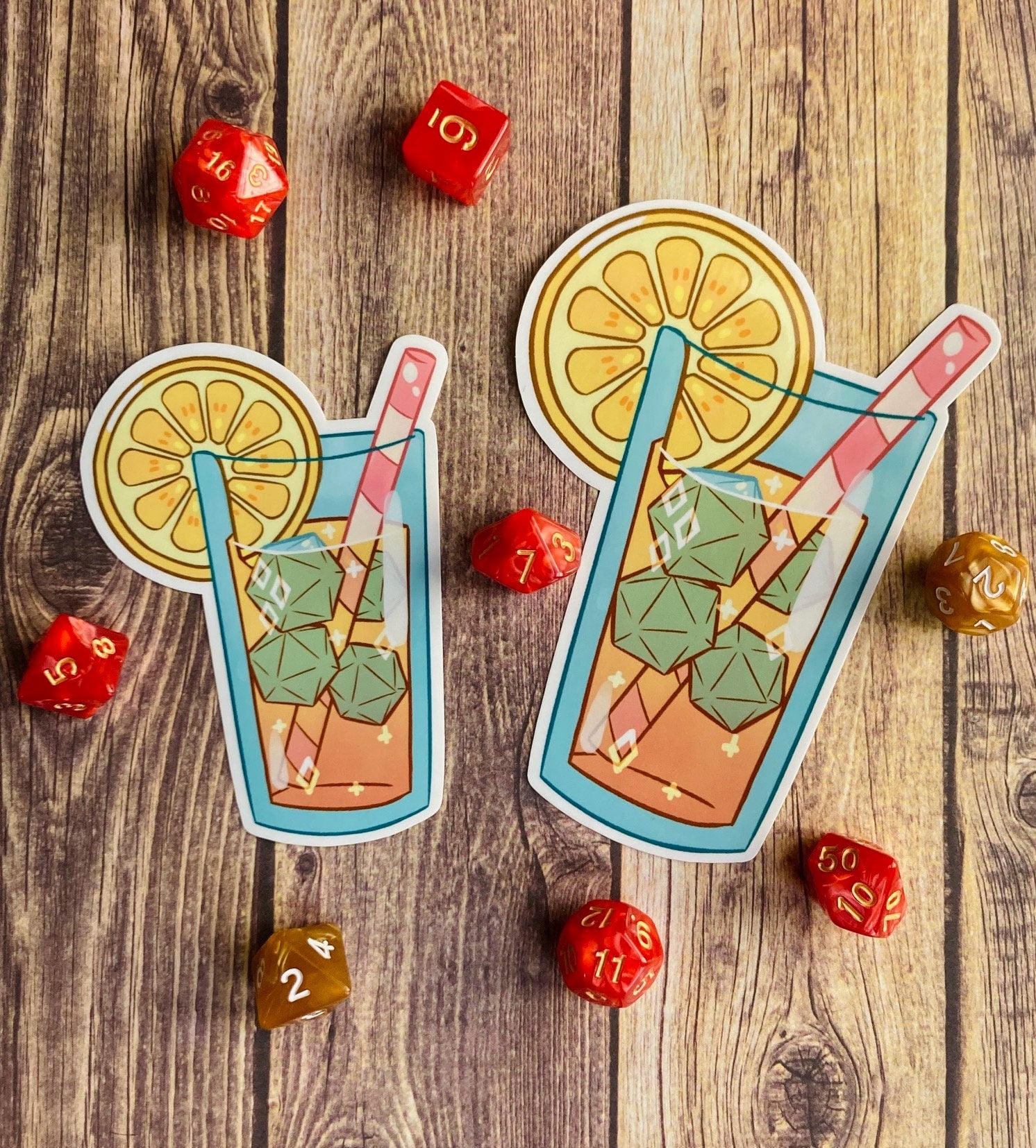 Lemonade and Dice Sticker