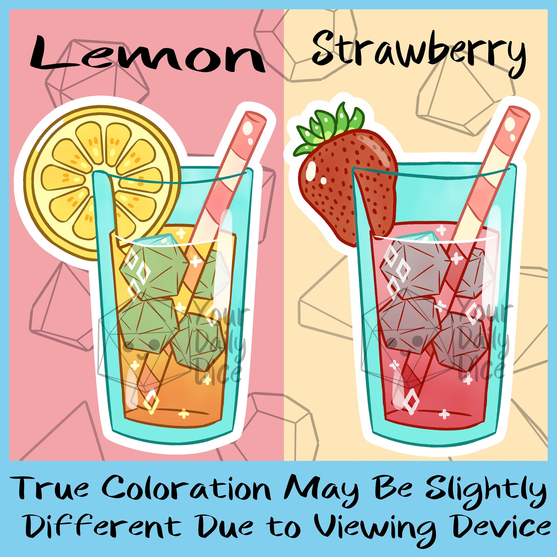 Lemonade and Dice Sticker