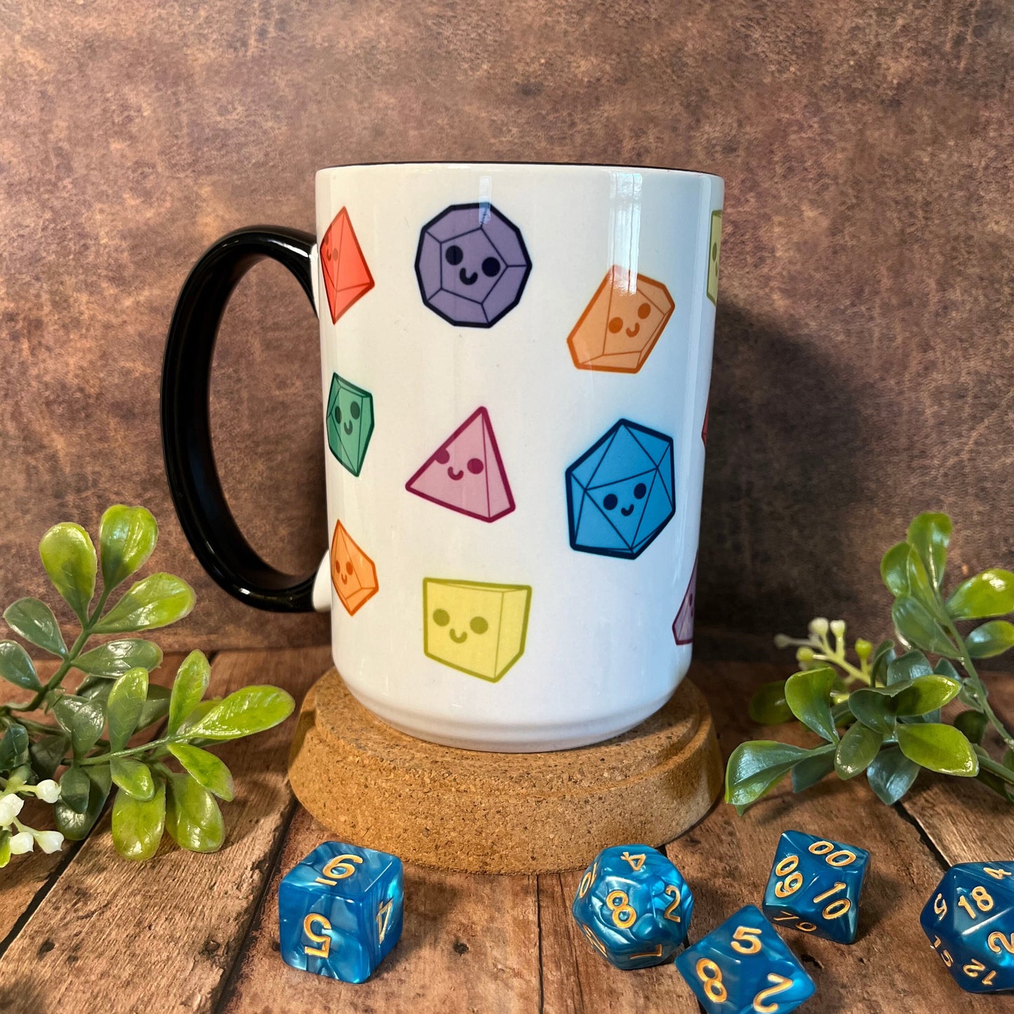 Happy Dice 15 oz Mug Left Side