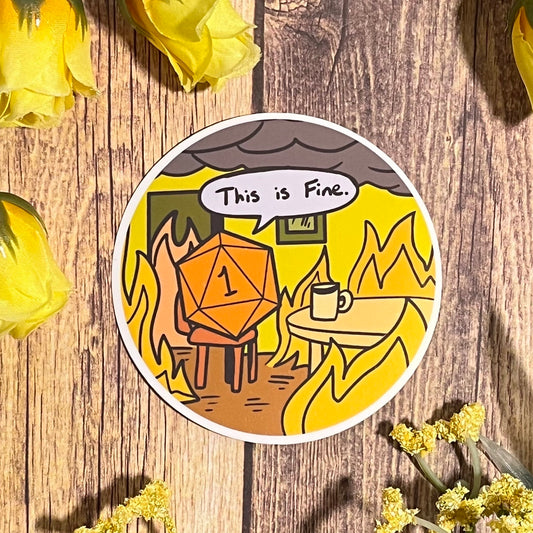 This Is Fine Natural 1 Sticker