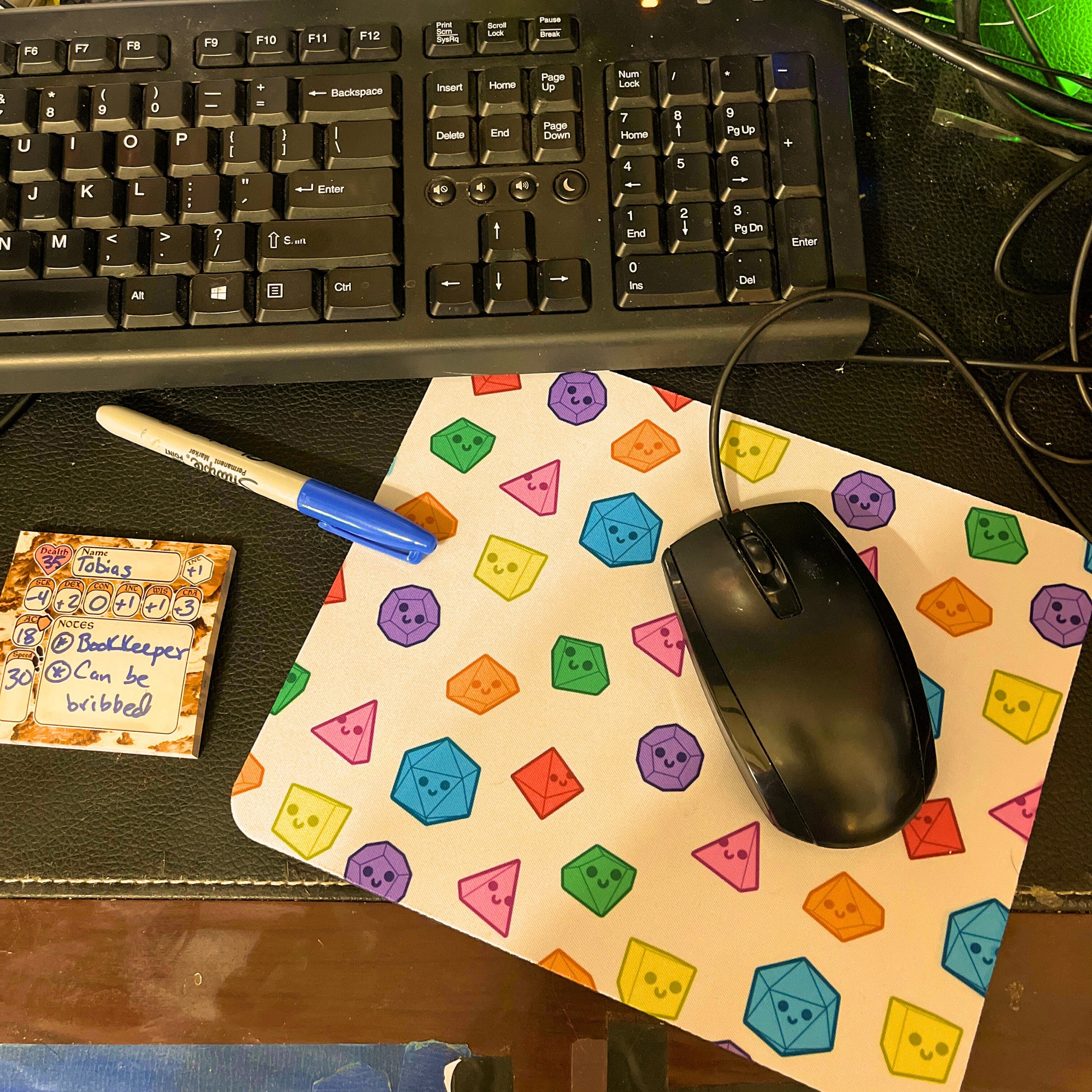 Happy Dice Mouse Pad