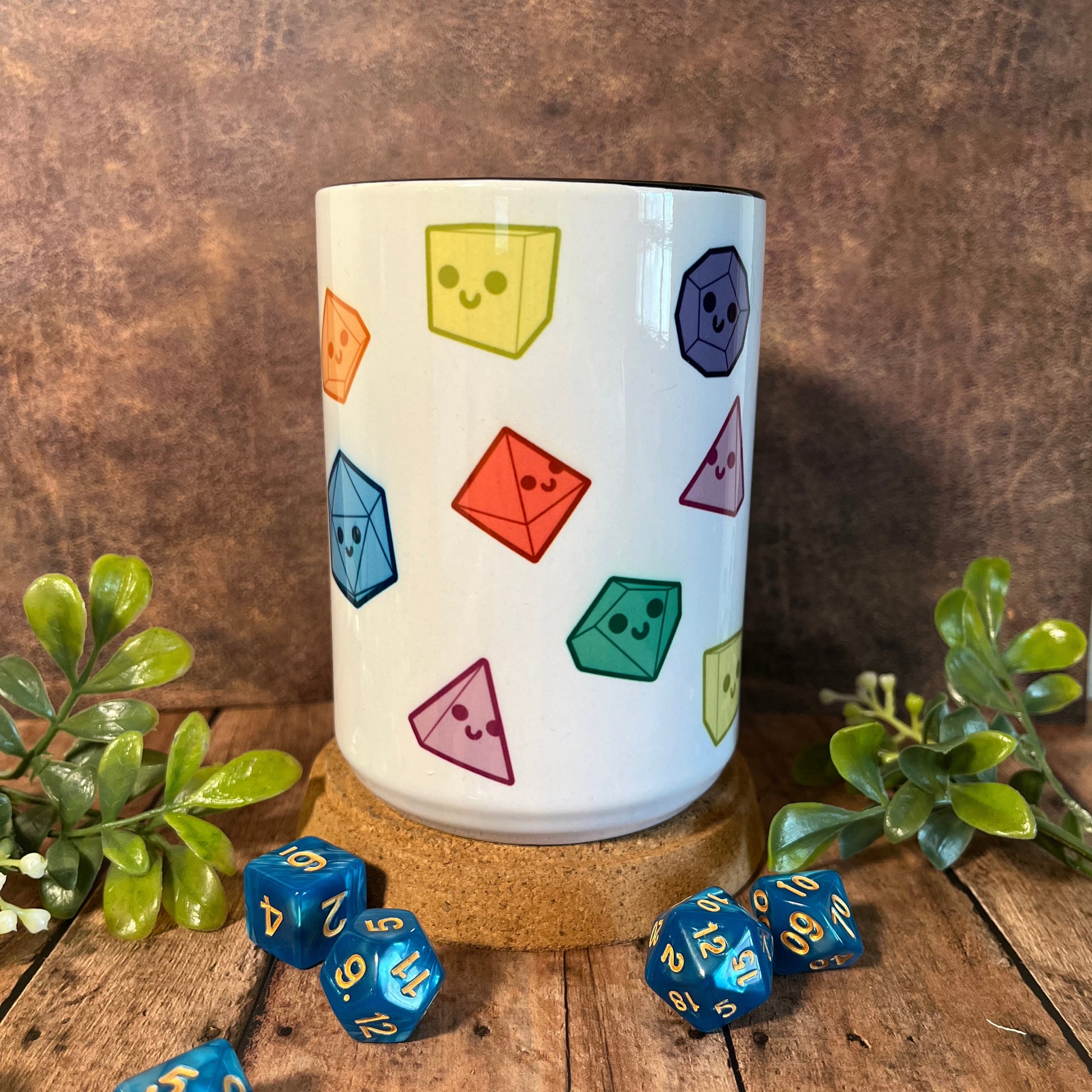 Happy Dice 15 oz Mug Forward Facing